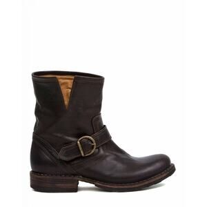 Fiorentini + Baker Eternity Eli Ankle Biker Boot Round Toe Leather Dark Brown 6